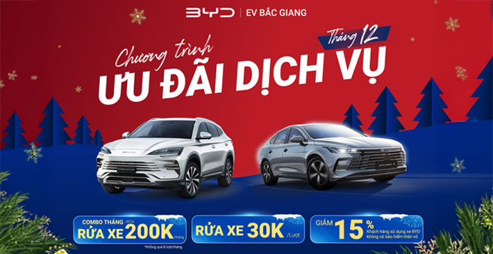 Ưu Đãi Dịch Vụ Tháng 12 tại BYD Bắc Giang